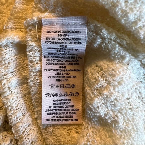 Free People Ivory Vacation Loose Knit Light Sweater, Size Small - Picture 4 of 5